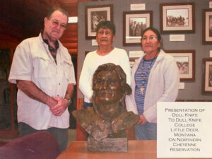 Photo of unveiling of Chief Dull Knife Bronze