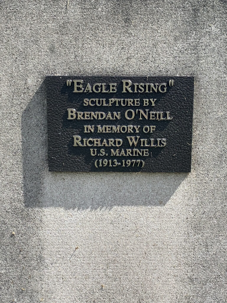 A commemorative stone memorial permanently installed at Monocacy Cemetery to honor fallen military service members.